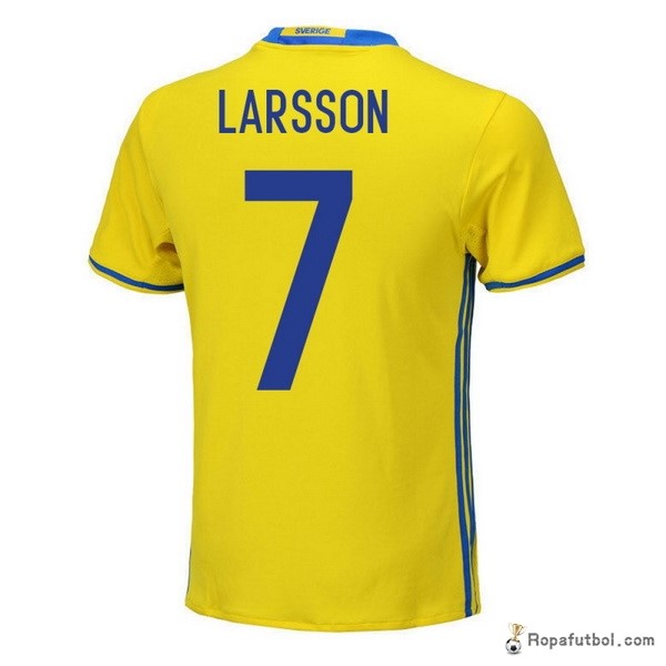 Camiseta Sweden Replica Primera Ropa Larsson 2018 Amarillo